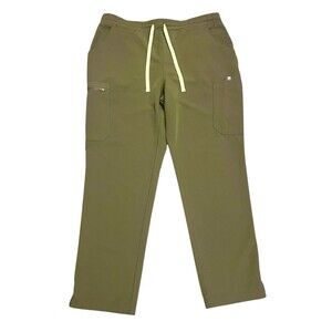 FIGS Yola Technical Collection Scrub Pants Martini Olive Medical Sz Large Petite